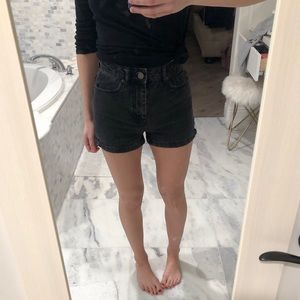 Asos high waisted black shorts